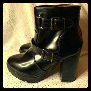 Soda Heeled Boots, Size 9.